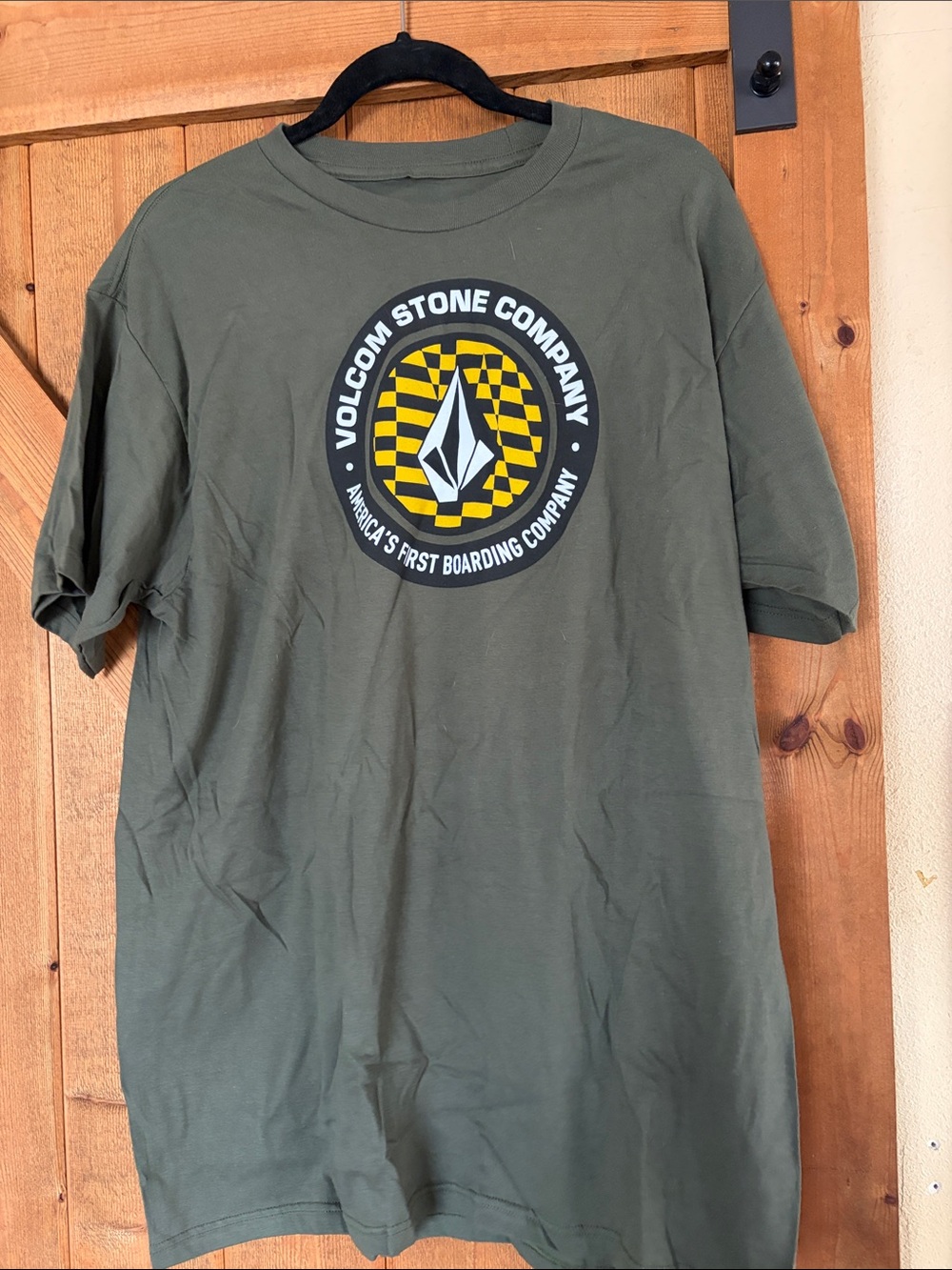 Volcom Olive Green Short Sleeve Graphic Tee